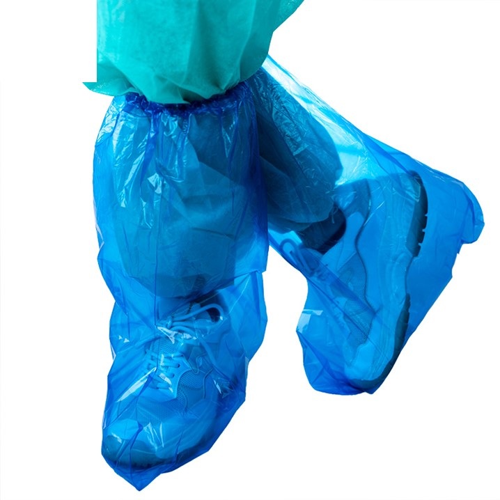Cobre botas descartáveis em PE | 50 unidades (Ref. BLUD006700) - Equipamento de Proteção Individual JCR