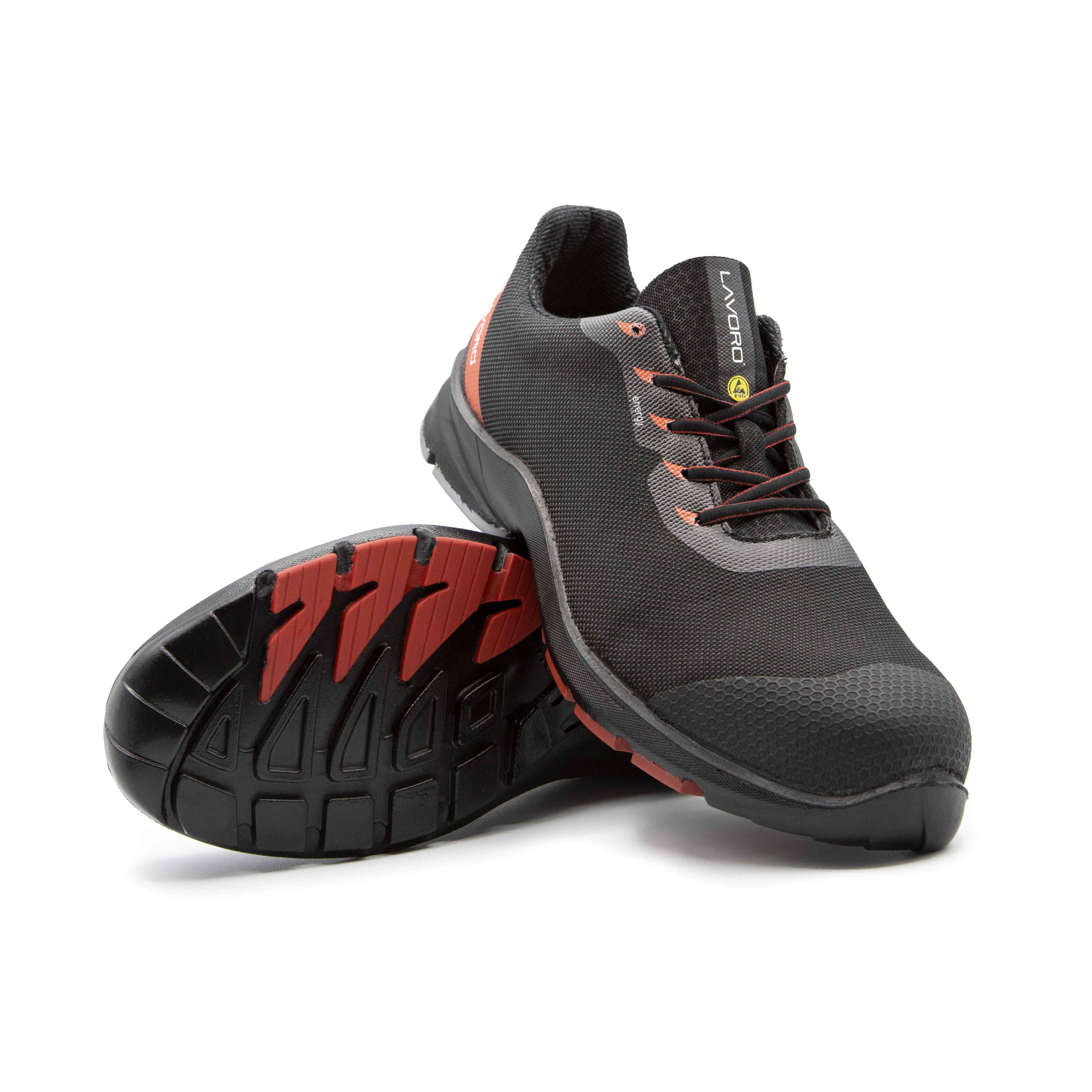 Sapato Lavoro Hybrid black/red S3 SRC (Ref. BLVS126314) - Equipamento de Proteção Individual JCR