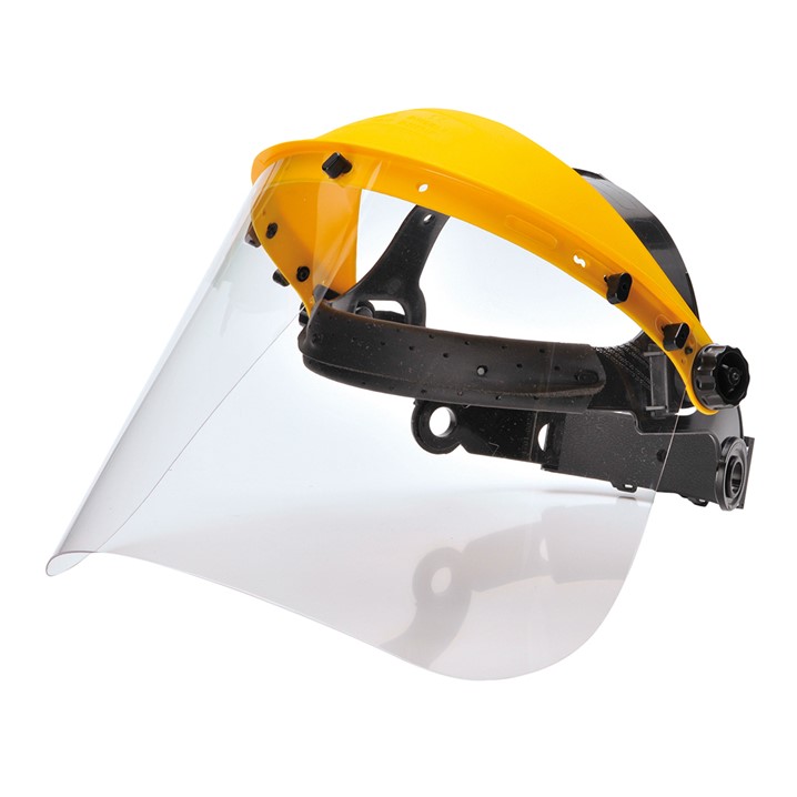 Protetor de cabeça Portwest com visor incolor PW91 (Ref. CPW000PW91) - Equipamento de Proteção Individual JCR