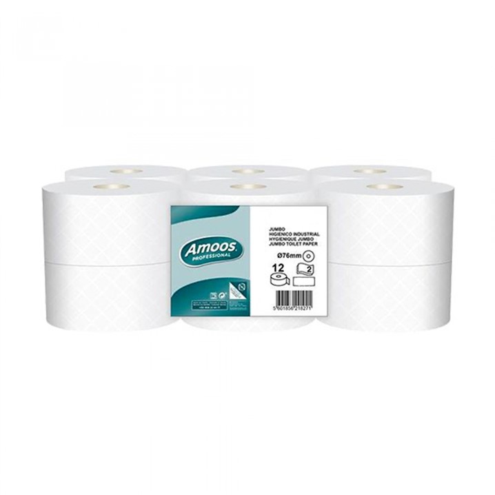 Papel higiénico jumbo 2F 210S (12R) (Ref. HAR000210S) - Equipamento de Proteção Individual JCR