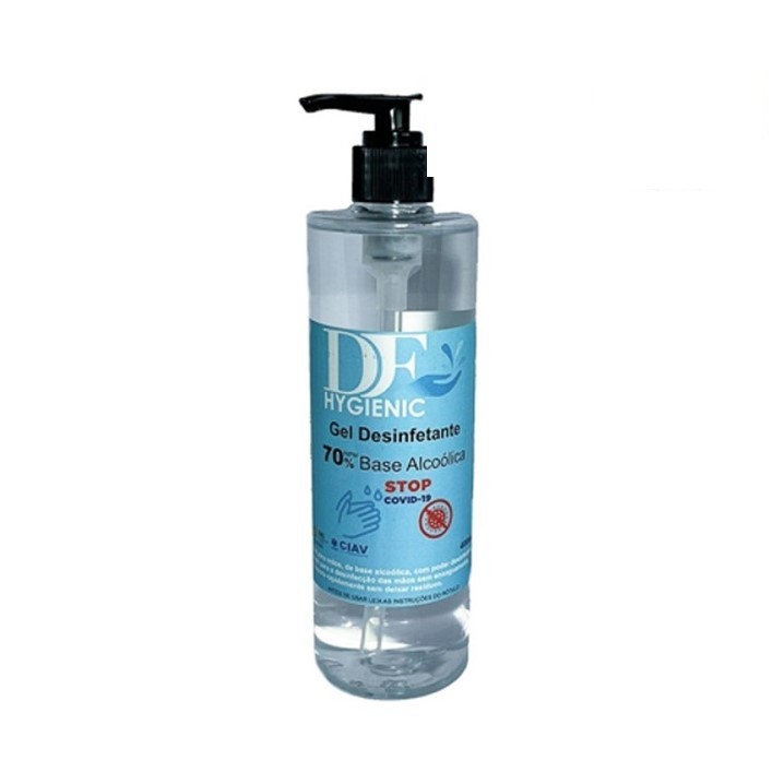 Solução Alcoolica 70% DF Hygienic 400ml (Ref. HXXDFHY400) - Equipamento de Proteção Individual JCR