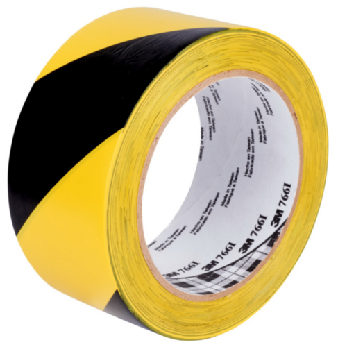 Fita Adesiva 3M amarelo/Preto 766i 50mmx33m (Ref. K3M00766I) - Equipamento de Proteção Individual JCR