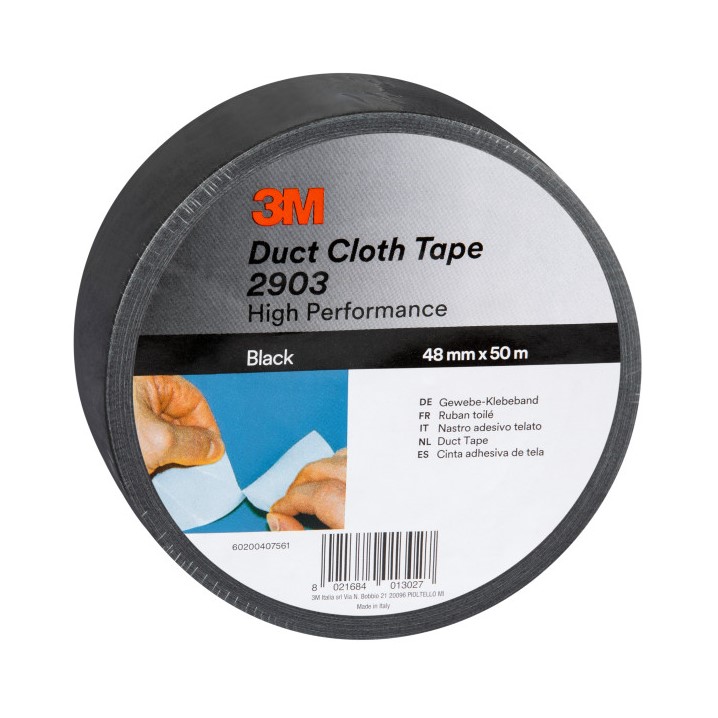 Fita Americana 3M 2903 preta | 48mmx50m (Ref. K3M2903048) - Equipamento de Proteção Individual JCR