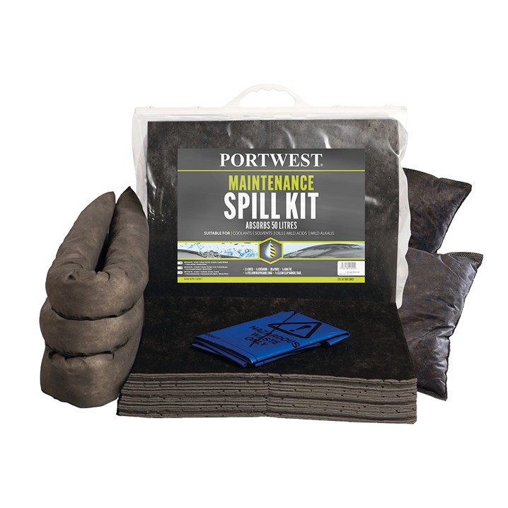Kit Absorvente Portwest 50 litros SM31 (Ref. KAPW00SM31) - Equipamento de Proteção Individual JCR