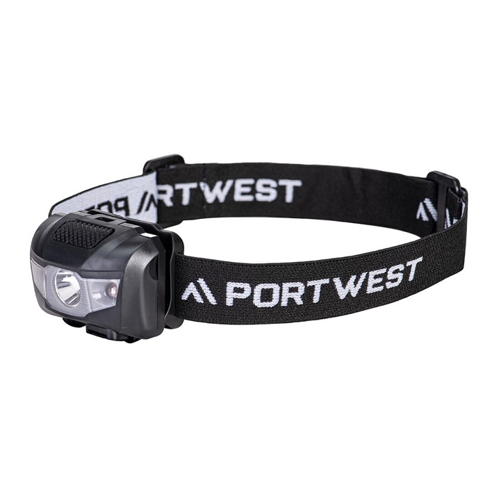 Laterna de cabeça Portwest PA71 | LED recarregável USB (Ref. KXPW00PA71) - Equipamento de Proteção Individual JCR