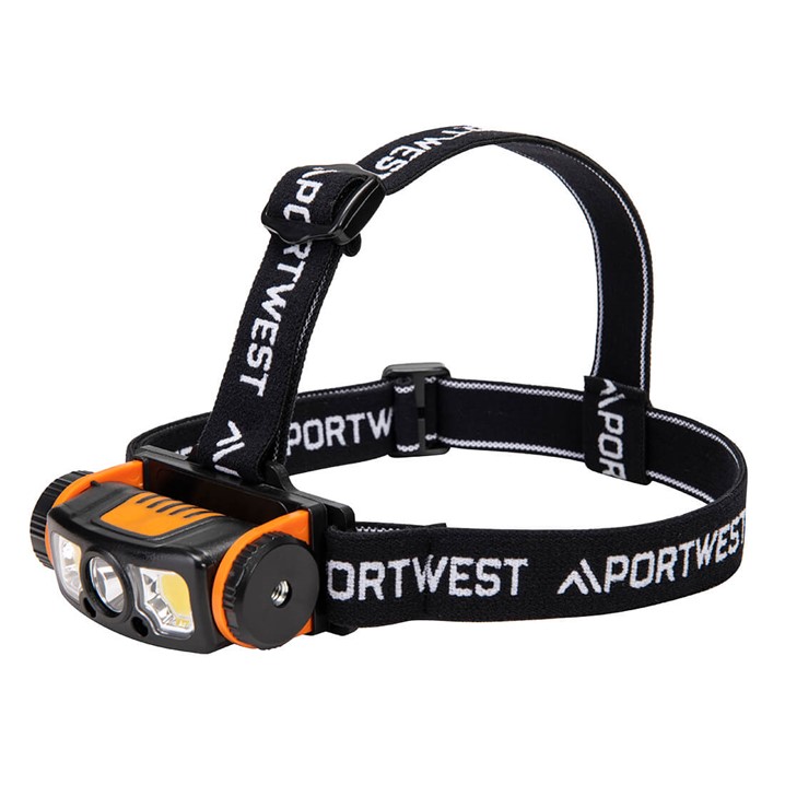 Laterna de cabeça Portwest PA76 | LED recarregável USB (Ref. KXPW00PA76) - Equipamento de Proteção Individual JCR