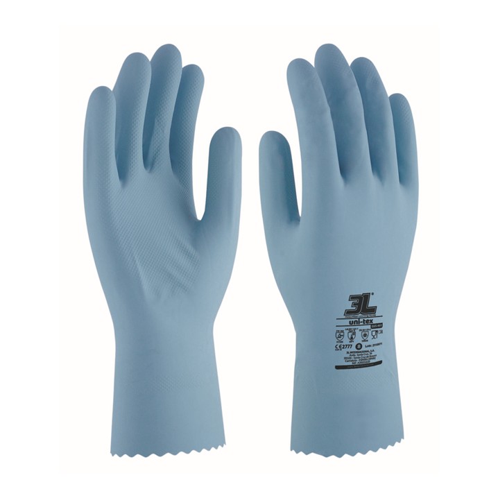 Luvas 3L Uni-Tex 100% latex (Ref. L3L0UNITEX) - Equipamento de Proteção Individual JCR