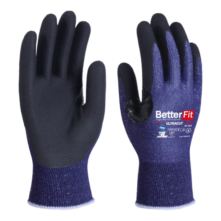 Luvas 3L Better Fit Ultracut (Ref. L3LM0BL005) - Equipamento de Proteção Individual JCR