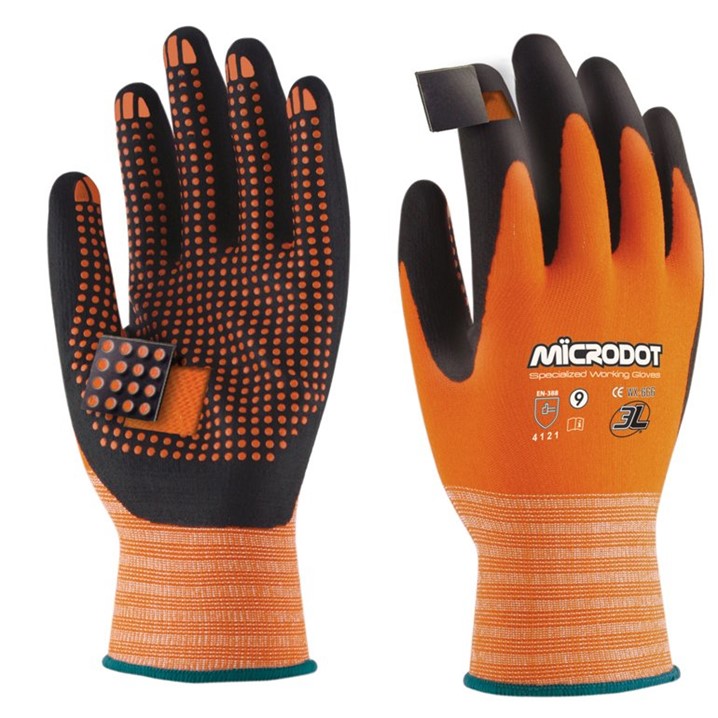 Luvas 3L Microdot (Ref. L3LM0WX666) - Equipamento de Proteção Individual JCR