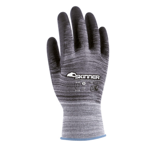 3L SKINNER Nylon/Lycra Gloves with PU Coating Size 7 (Ref. L3LSWX015-07) - Vista 3 Equipamento JCR