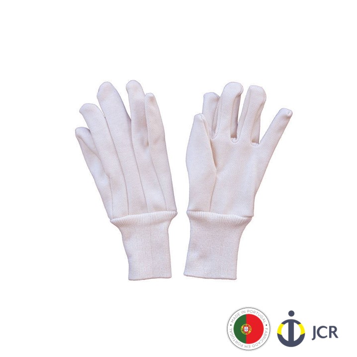 Luvas em algodão piquet 24/c (Ref. L99AL24C2) - Equipamento de Proteção Individual JCR