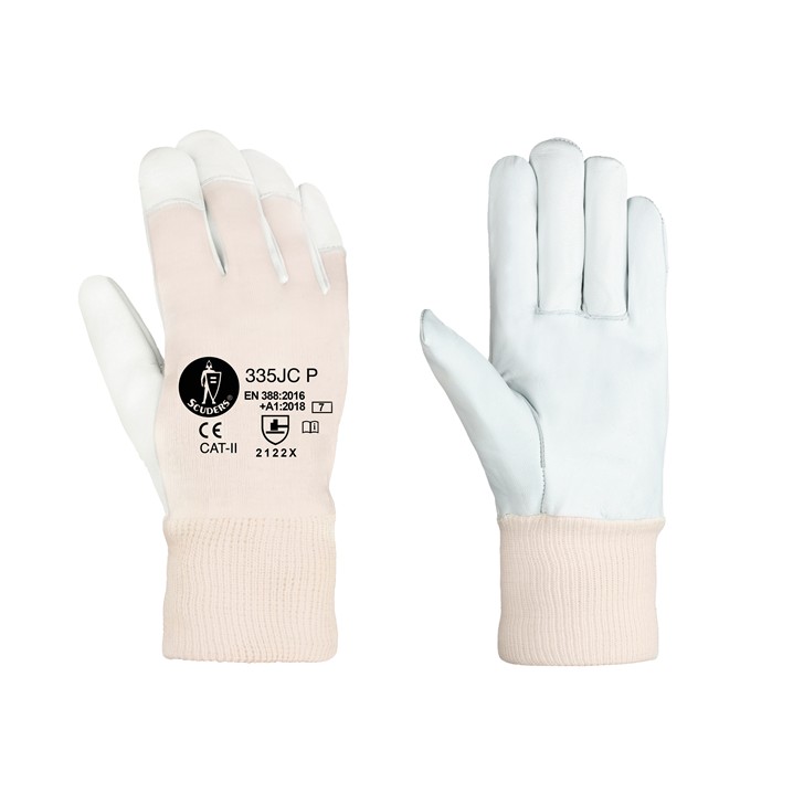 Luvas Jomiba algodão/pele 335JC P nº7 (Ref. LJM335JCP-07) - Equipamento de Proteção Individual JCR