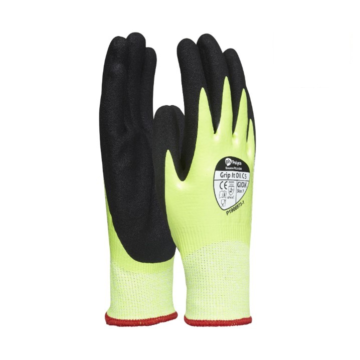Luvas Polyco Grip It Oil C5 nº8 (Ref. LPO0C5GIO-08) - Equipamento de Proteção Individual JCR