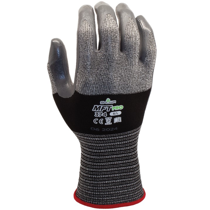 Luvas Showa MFT PRO 374 | Microfibras e Nitrilo (Ref. LSWMMFT374) - Equipamento de Proteção Individual JCR