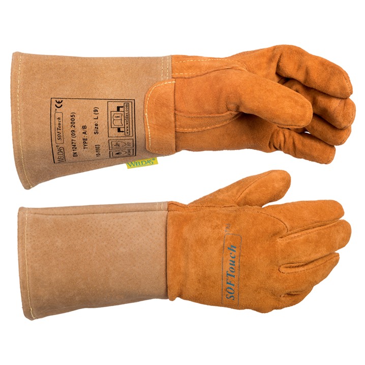 Luvas de Soldador Weldas 10-1003 L (Ref. LWD001003-L) - Equipamento de Proteção Individual JCR