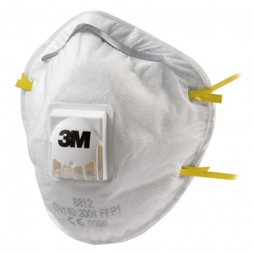 Máscara 3M 8812 FFP1 c/ válvula (Ref. M3M008812) - Equipamento de Proteção Individual JCR