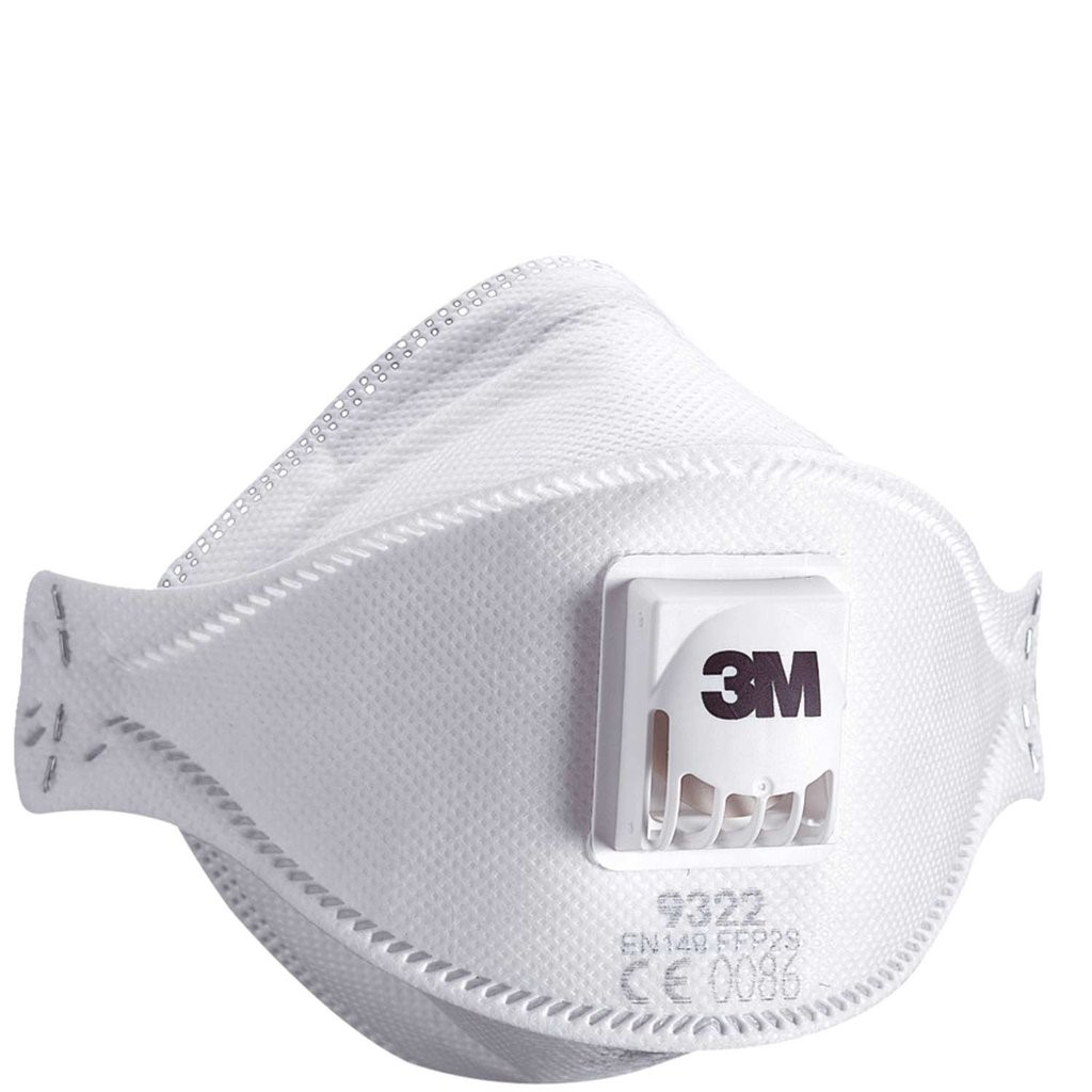 Máscara 3M 9322 FFP2 c/válvula (Ref. M3M009322) - Equipamento de Proteção Individual JCR