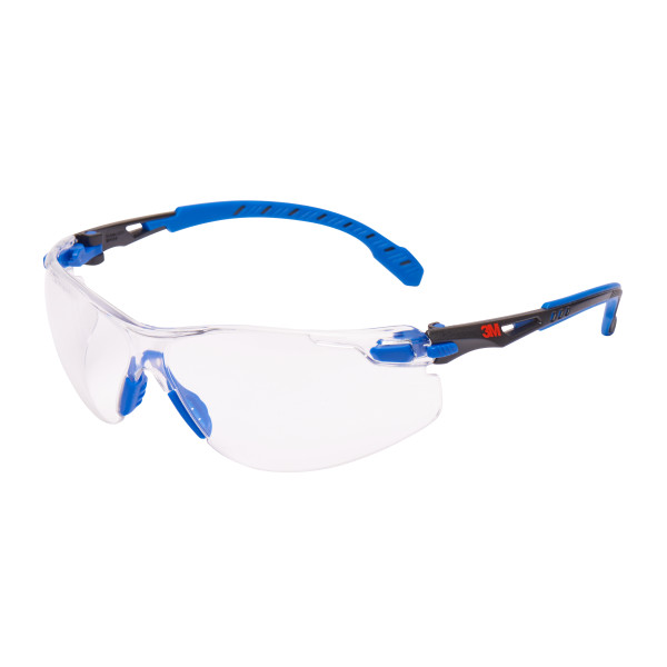 Óculos 3M Solus 1101 preto/azul PC incolor (Ref. O3MSL1101) - Equipamento de Proteção Individual JCR