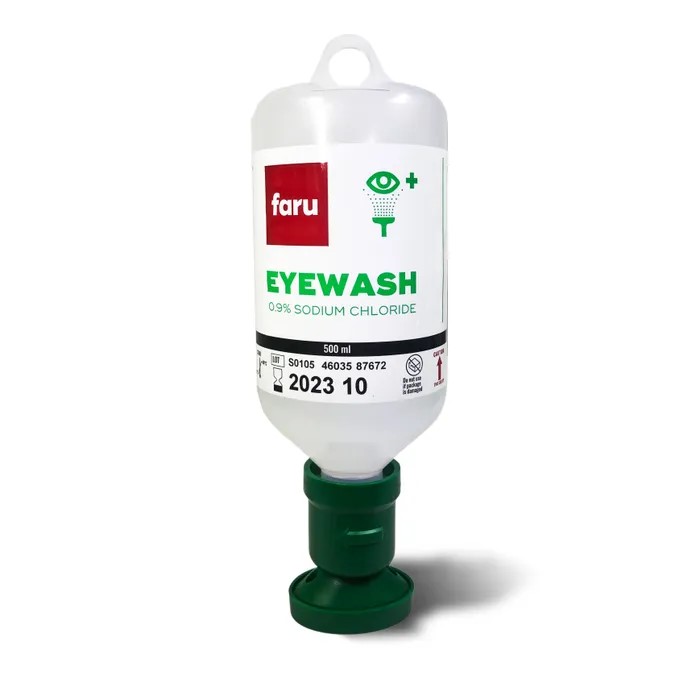 Frasco Lava-olhos Plum R130 solução salina 0,5 l (Ref. OFA000R130) - Equipamento de Proteção Individual JCR