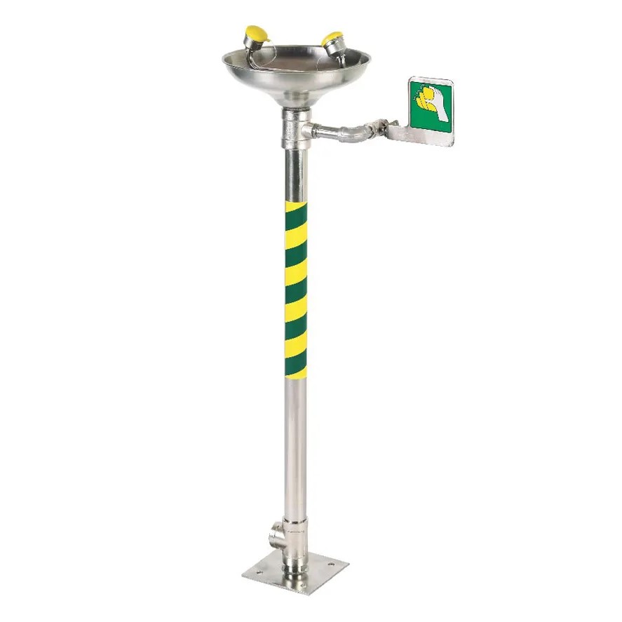 Faru C513SS Basic Stainless Steel Pedestal Eyewash (Ref. OFA0C513SS) - Equipamento de Proteção Individual JCR
