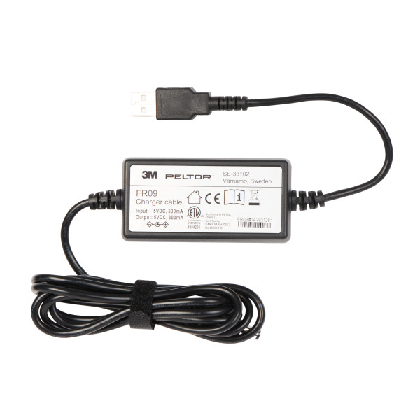 Cabo de Carregador USB 3M PELTOR FR09 (Ref. P3M000FR09) - Equipamento de Proteção Individual JCR