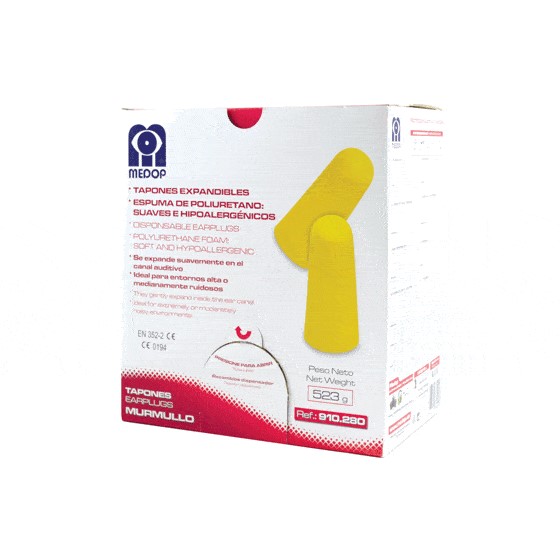 Tampão Medop Murmullo cx 500pares (Ref. PMD0910280) - Equipamento de Proteção Individual JCR