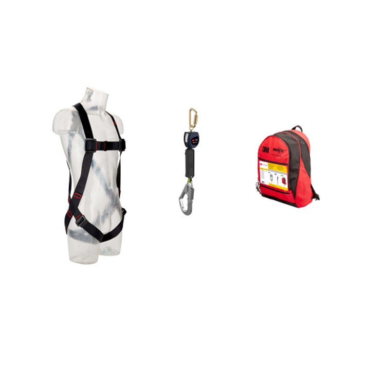 Kit anti-queda 3M Protecta 1150508 | Arnês + Retrátil (Ref. Q3M1150508) - Equipamento de Proteção Individual JCR