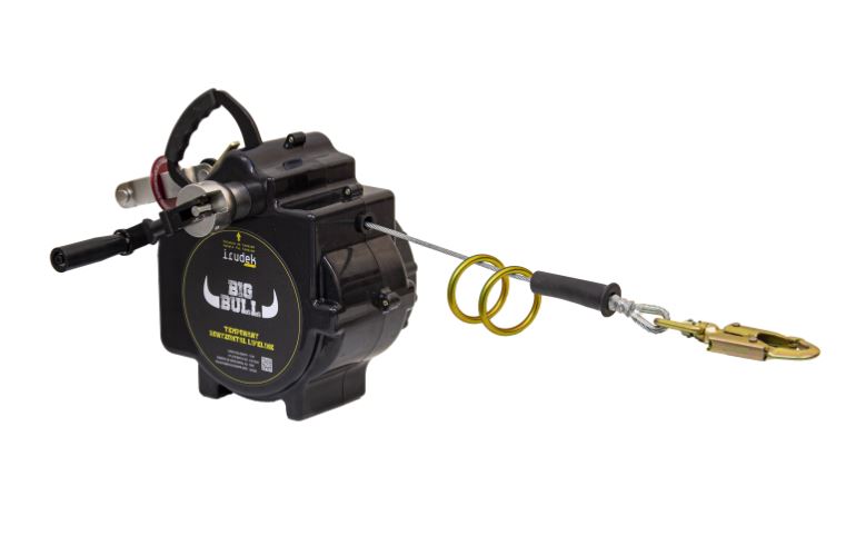 Linha de Vida horizontal rectrátil Irudek Big Bull (Ref. QIRBIGBULL) - Equipamento de Proteção Individual JCR