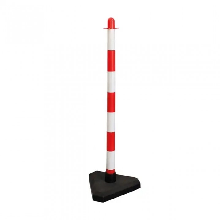 Poste de sinalização Branco/Vermelho 90cm (Ref. SCL1105004) - Equipamento de Proteção Individual JCR
