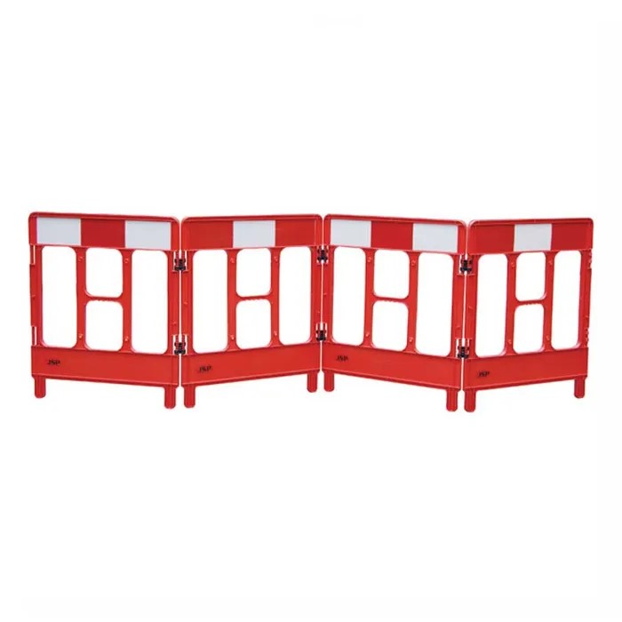 Barreira móvel articulada 4 secções (vermelha) | até 3,36m (Ref. SFA00KBC60) - Equipamento de Proteção Individual JCR