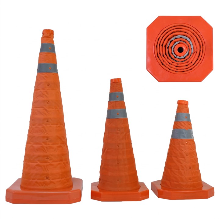 Cone de sinalização dobrável | 50cm (Ref. SFI1353C50) - Equipamento de Proteção Individual JCR