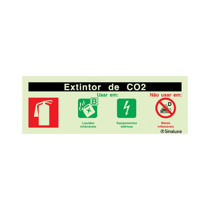 Sinal Extintor Sinalux P0449 (Ref. SSXF0P0449) - Equipamento de Proteção Individual JCR