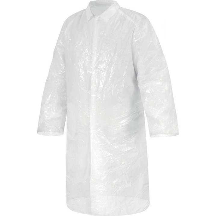 Bata Deltaplus descartável polietileno Blouspe (100 unidade) (Ref. VBDPDBLSPE) - Equipamento de Proteção Individual JCR