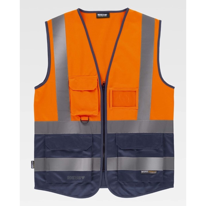 Colete AV WorkTeam Bicolor C3606 (Ref. VCWT0C3606) - Vista 3 Equipamento JCR