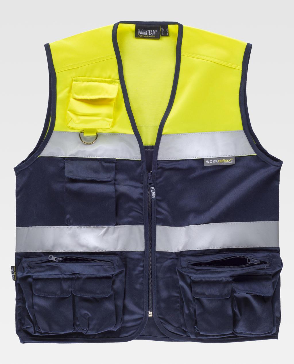 Colete WorkTeam Bicolor C4010 (Ref. VCWT0C4010) - Vista 3 Equipamento JCR