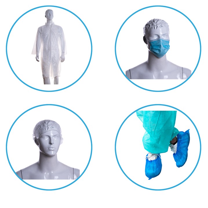 Kit de Visita descartável (Ref. VDLU000KIT) - Equipamento de Proteção Individual JCR