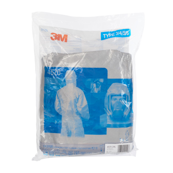 Fato de proteção cinza 3M 4570 tipo 3/4/5/6 (Ref. VF3M004570) - Vista 7 Equipamento JCR