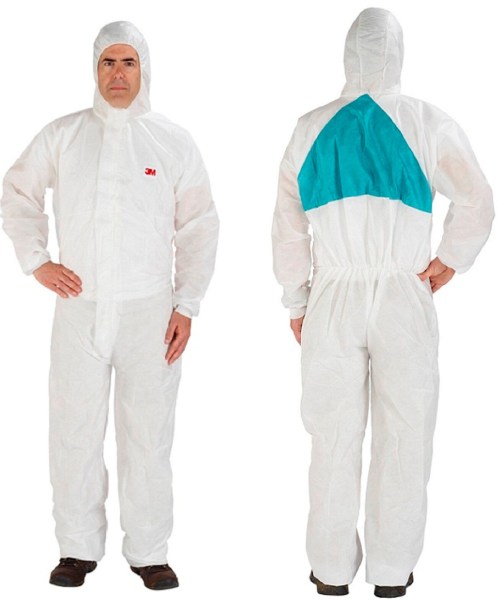 Fato de proteção branco/verde 3M 4520 tipo 5/6 (Ref. VF3M04520) - Equipamento de Proteção Individual JCR