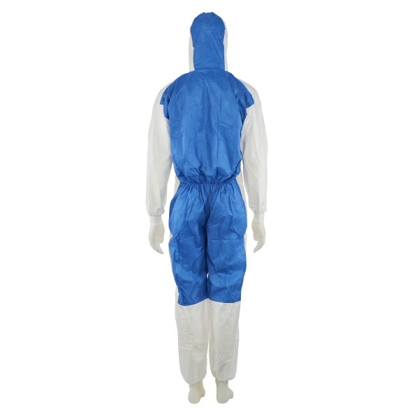 White/Blue 3M 4535 Protective Coverall Type 5/6 (Ref. VF3M04535) - Vista 6 Equipamento JCR