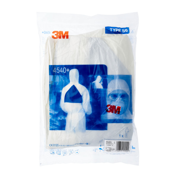 Fato de proteção branco/azul 3M 4540+ tipo 5/6 (Ref. VF3M04540) - Vista 5 Equipamento JCR
