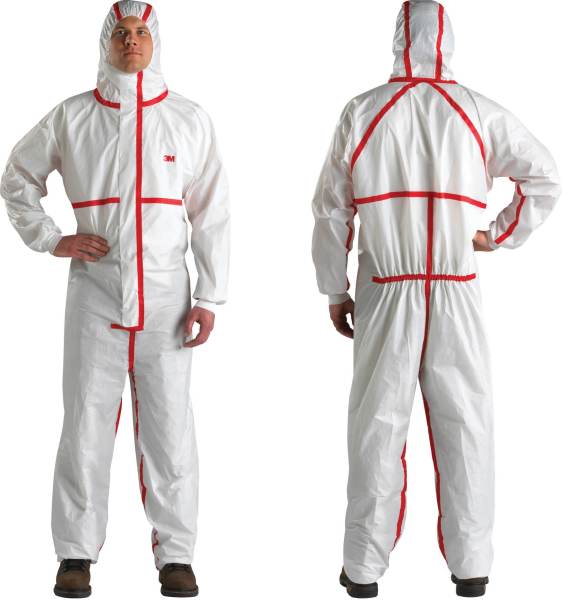 Fato de proteção branco/verm 3M 4565 tipo 4/5/6 (Ref. VF3M04565) - Vista 6 Equipamento JCR