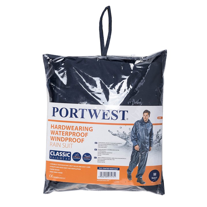 Fato de chuva Portwest Essentials L440 | Casaco + Calças (Ref. VFPW00L440) - Vista 3 Equipamento JCR