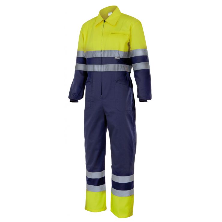 Velilla Two-Tone High-Vis Coverall S151 (Ref. VFVL00S151) - Vista 2 Equipamento JCR