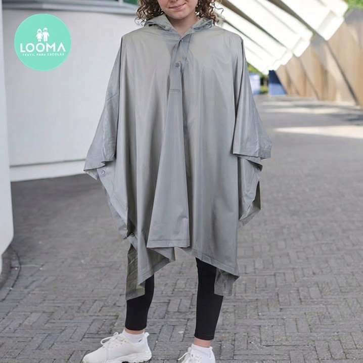 Poncho de chuva de criança Looma FE013 | com capuz (Ref. VSLO0FE013) - Equipamento de Proteção Individual JCR