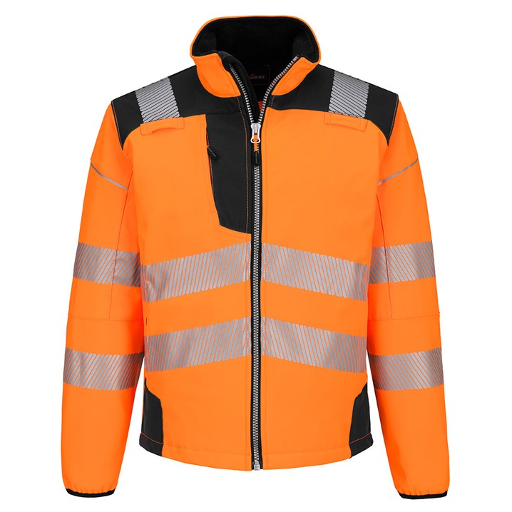 Casaco softshell Portwest PW3 HI-Vis | T402 (Ref. VSPW00T402) - Vista 4 Equipamento JCR