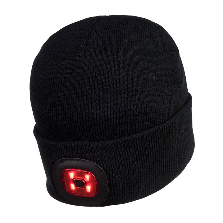 Gorro Portwest com duplo LED B028 | recarregável USB (Ref. VTPW00B028) - Vista 2 Equipamento JCR