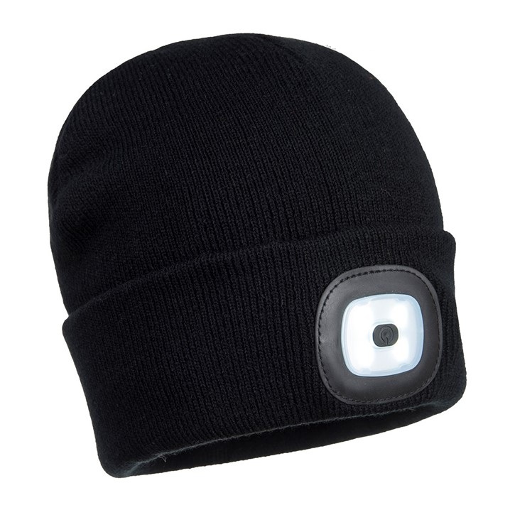 Gorro Portwest com LED B029 | recarregável USB (Ref. VTPW00B029) - Equipamento de Proteção Individual JCR