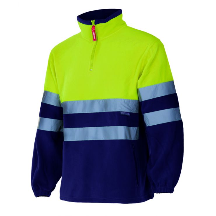 Velilla Two-Tone Hi-Vis Fleece Sweatshirt P182 (Ref. VXSVL0P182) - Vista 2 Equipamento JCR