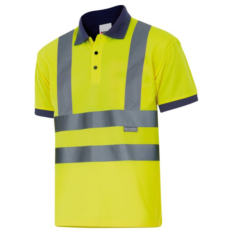 Polo bicolor Velilla alta visibilidade 305502 (Ref. VXTVL05502) - Equipamento de Proteção Individual JCR