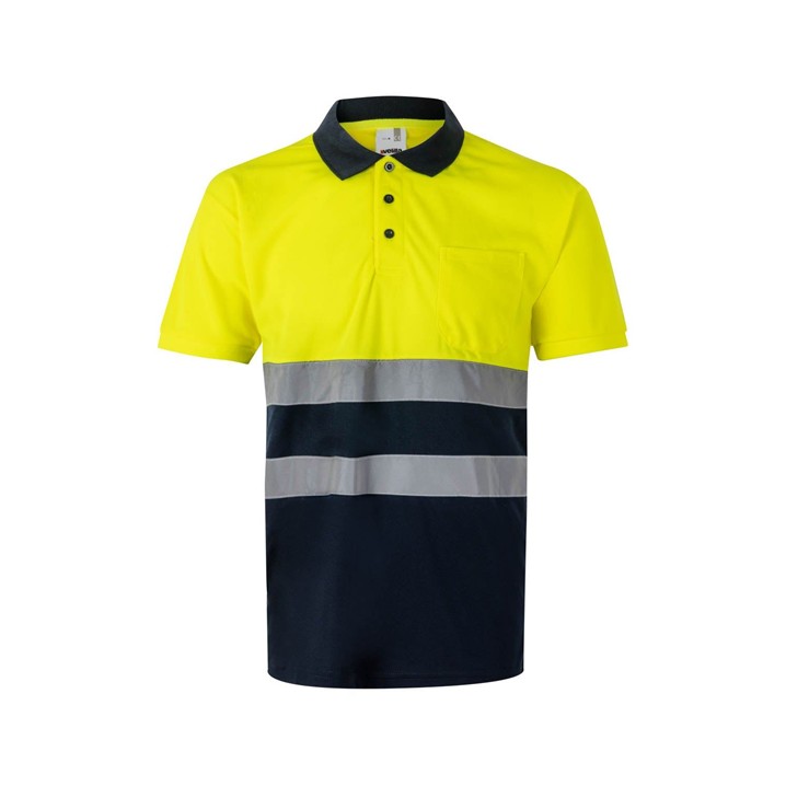 Polo bicolor Velilla alta visibilidade 305504 (Ref. VXTVL05504) - Vista 3 Equipamento JCR